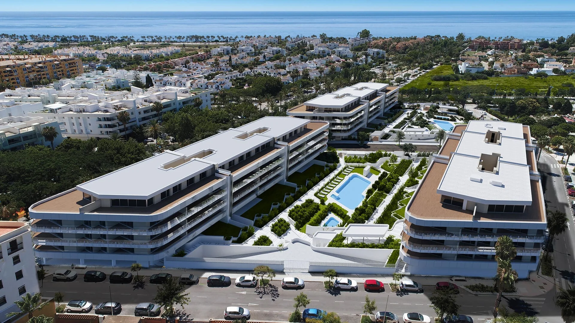 Apartamento nuevo junto al mar, 3 dormitorios
