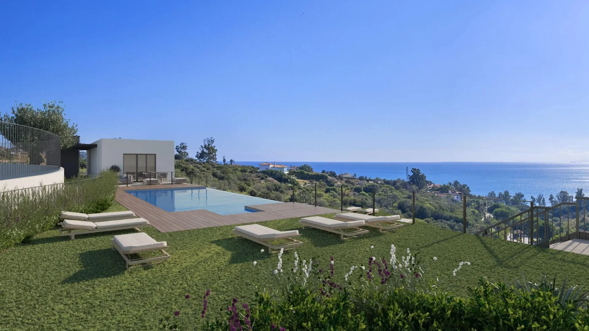 New townhouse development with sea views