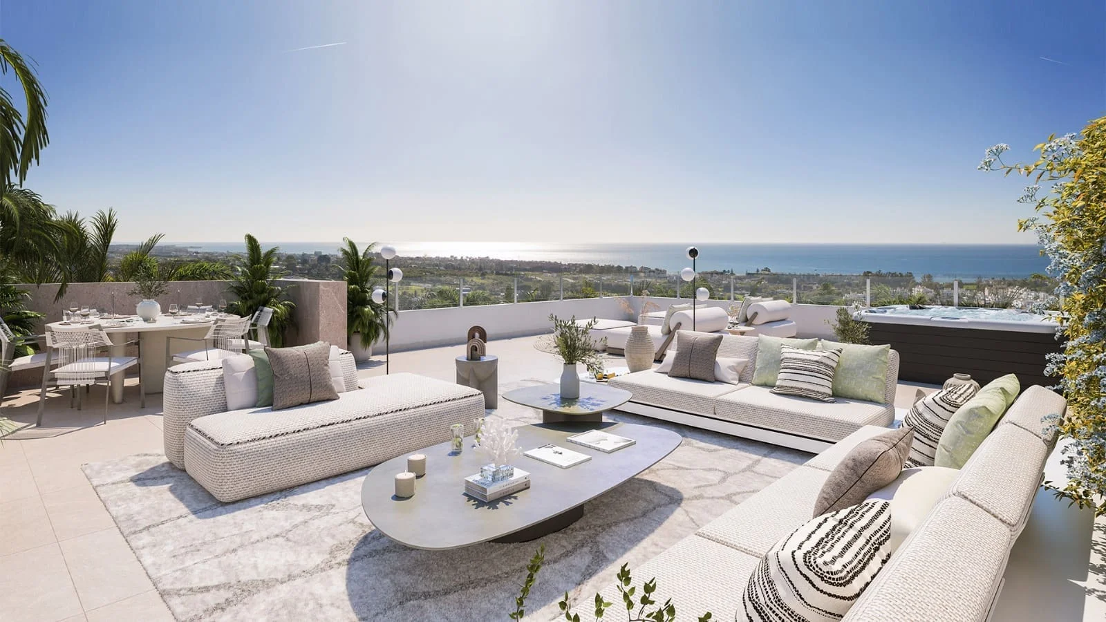 Ático nuevo con vistas al mar y cuatro dormitorios
