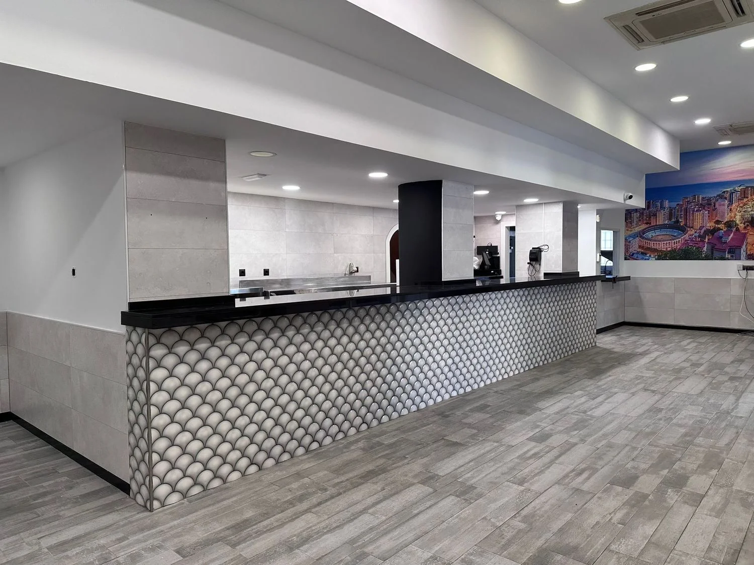 Reformed commercial premises with terrace