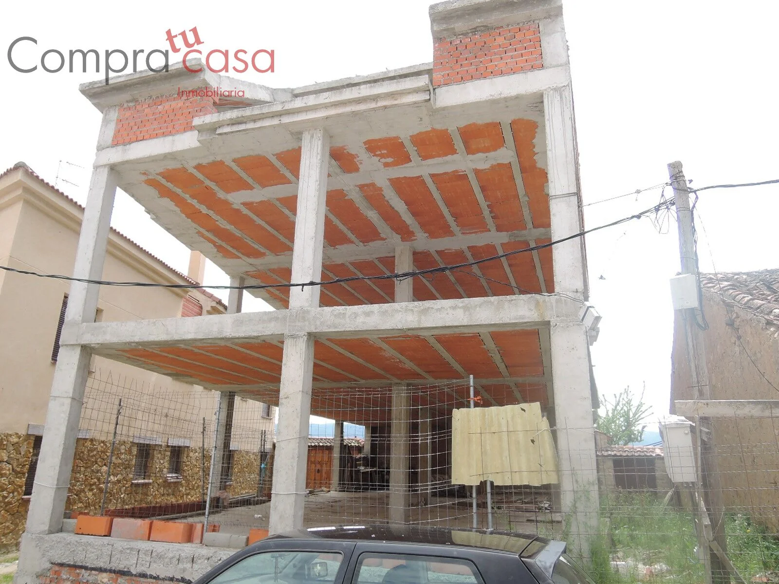 Part-built building with eight planned units
