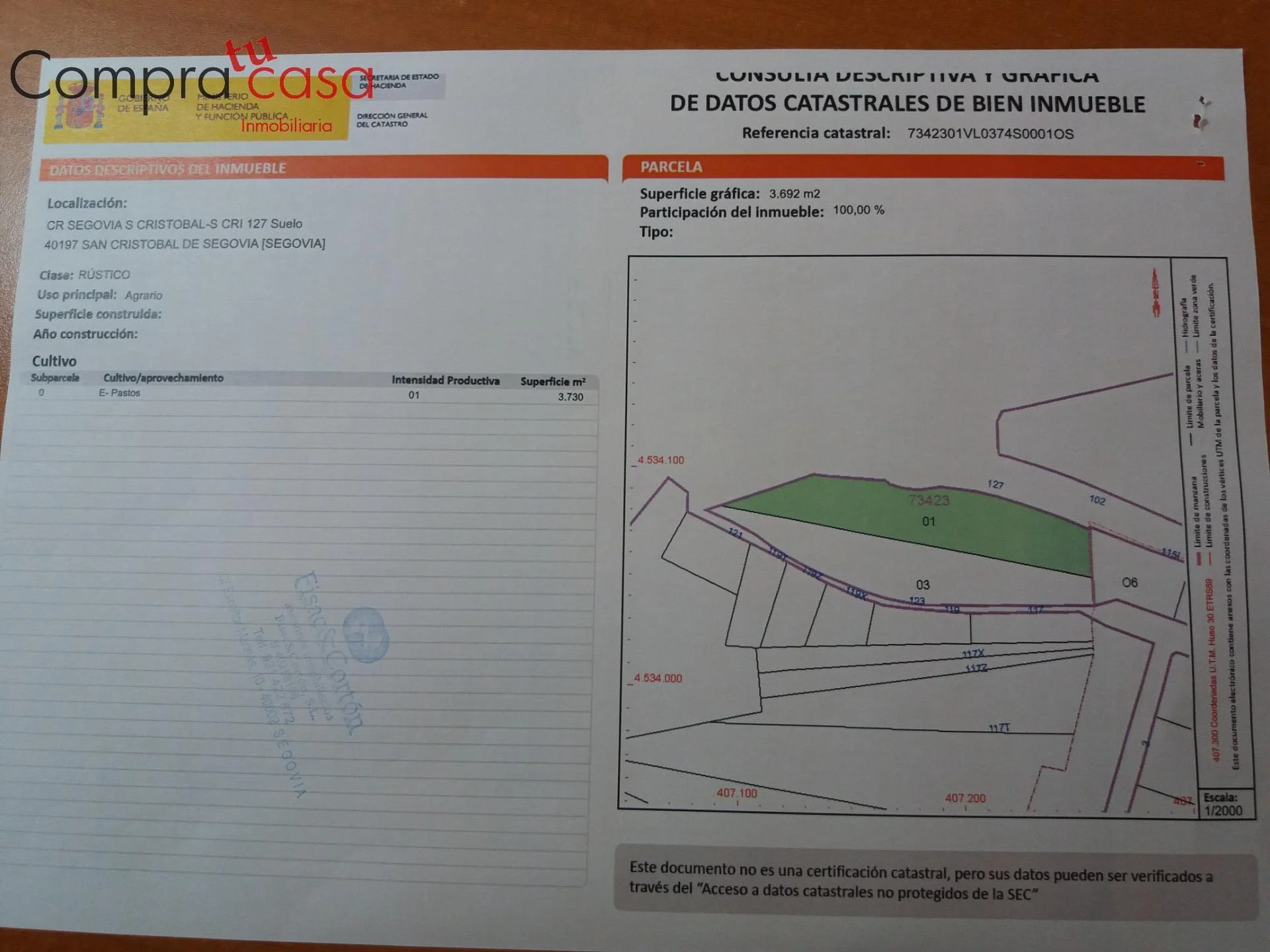 Rural land portfolio near Segovia