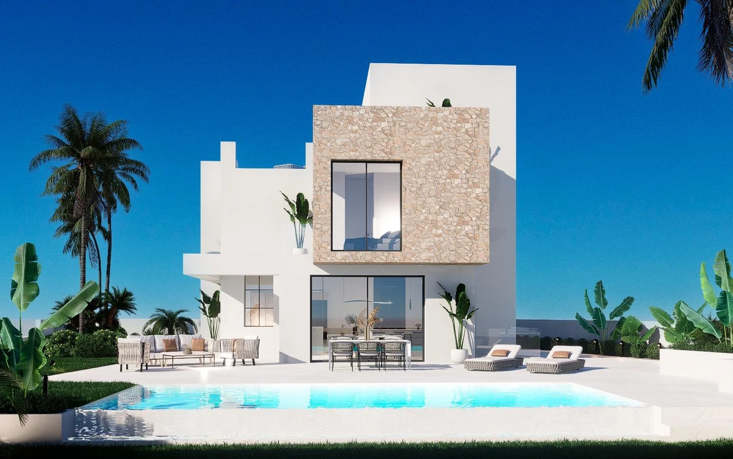 Villa nueva en Finestrat con vistas al mar