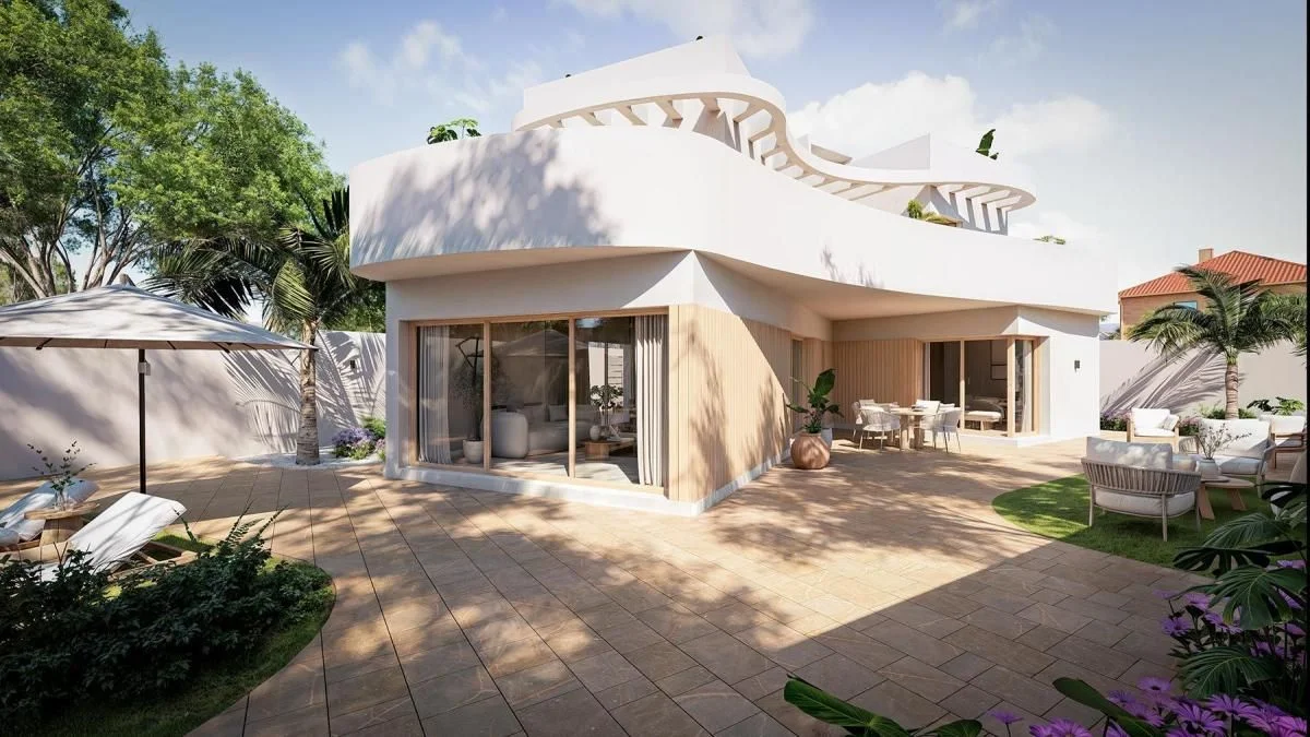 New villa near beach with pool