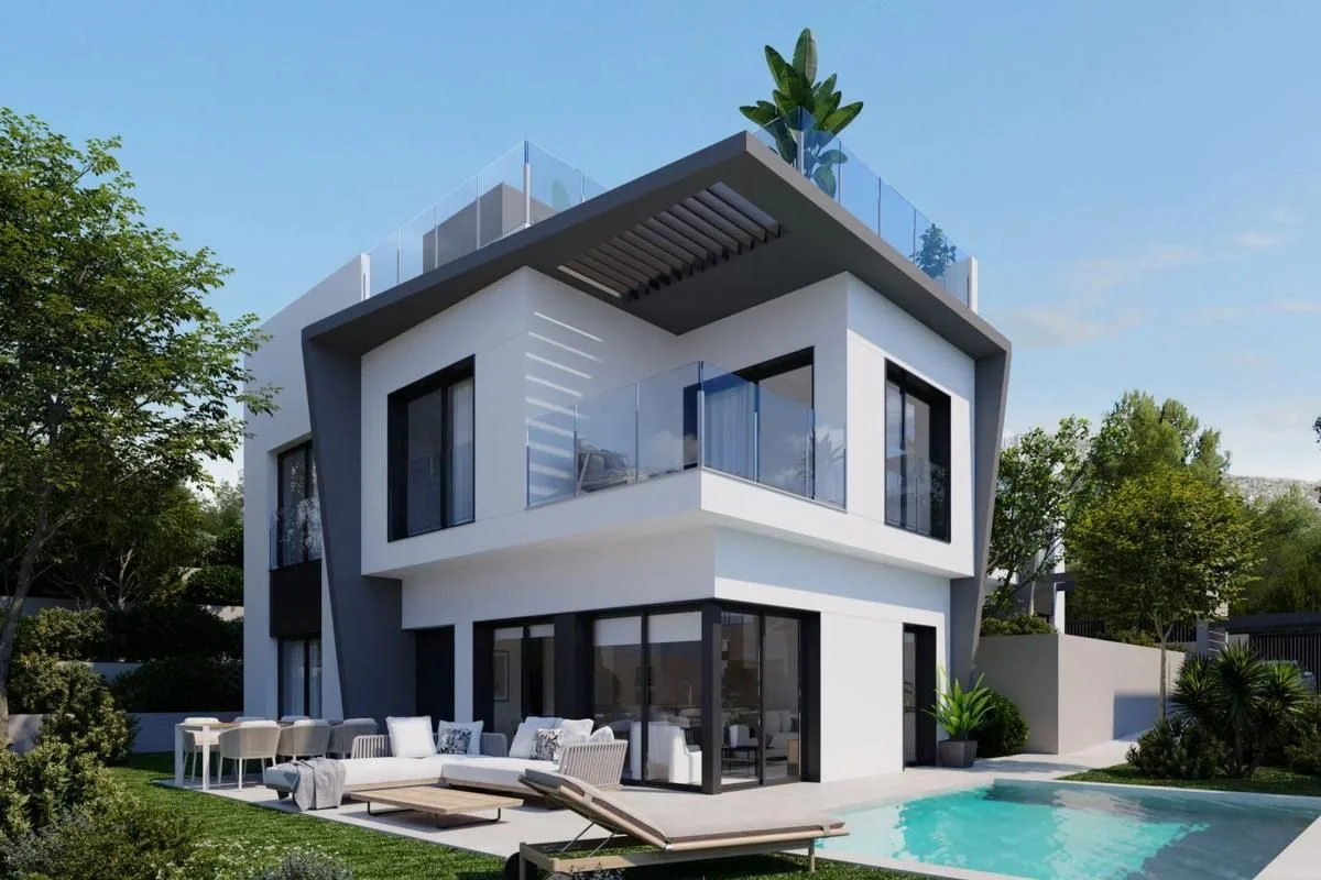 Promoción de villas nuevas junto al mar