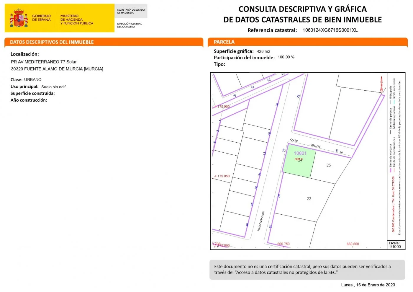 Developable corner plot in Los Gallos