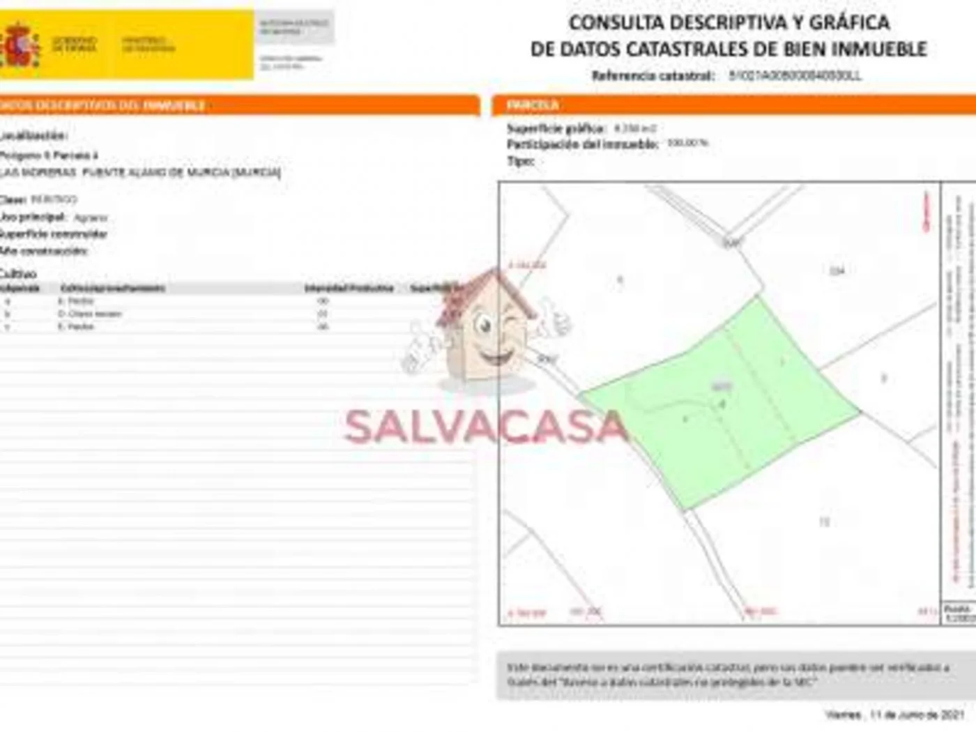 Terreno rústico en Fuente Álamo, 12.370 m²