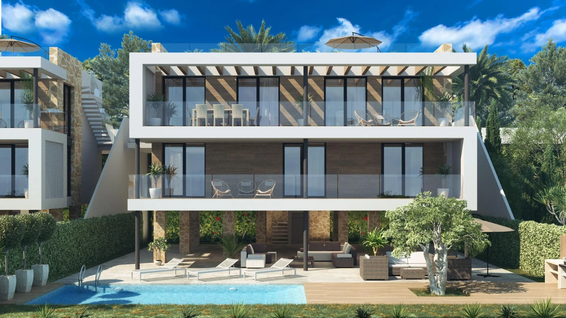 Villa de lujo con piscina privada junto al golf