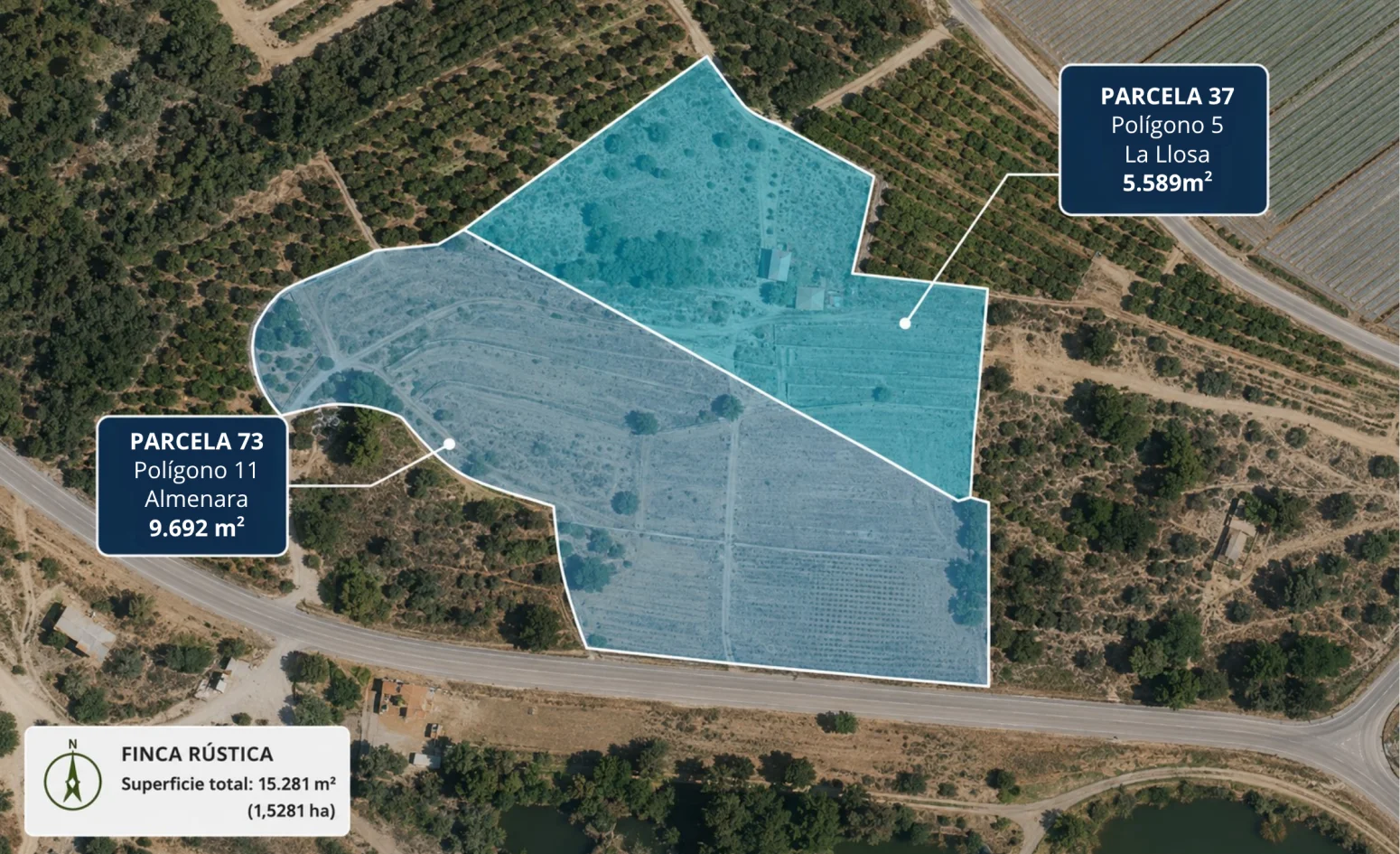 Finca rústica cerca de Almenara, 15.281 m²