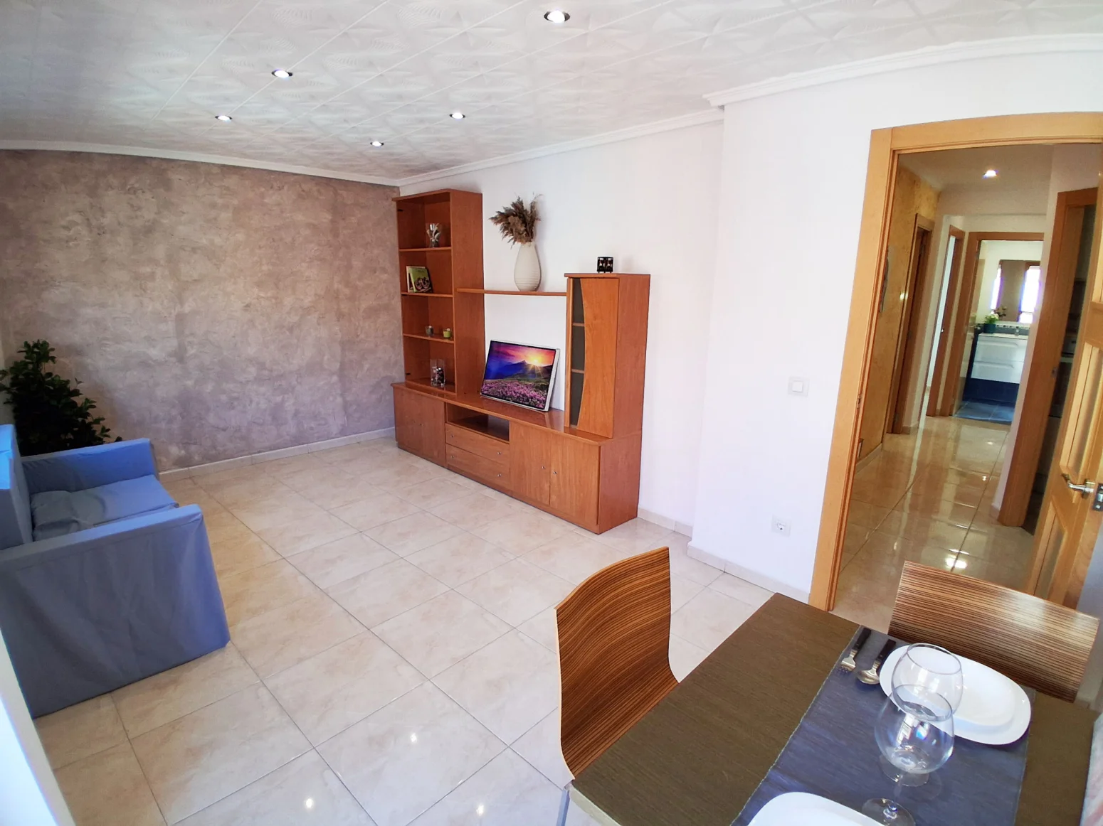Top-floor flat near metro, two bedrooms
