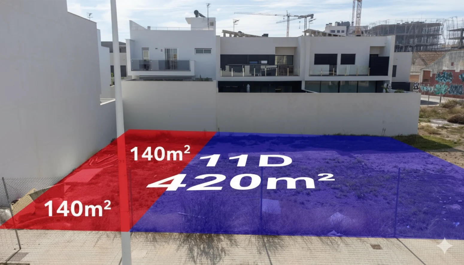 Parcela edificable de 140 m² cerca de playas