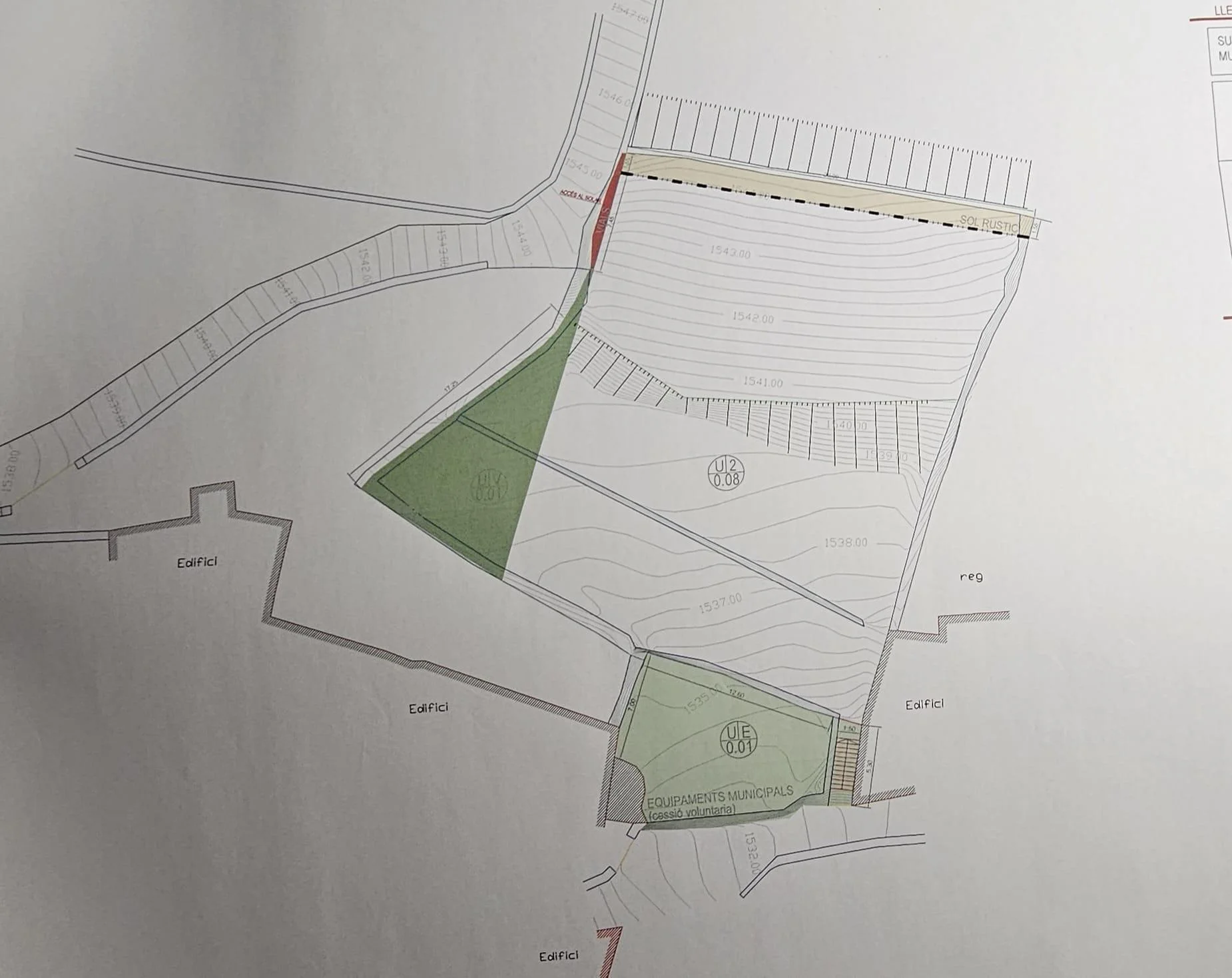 Development plot in Meranges, 5 homes