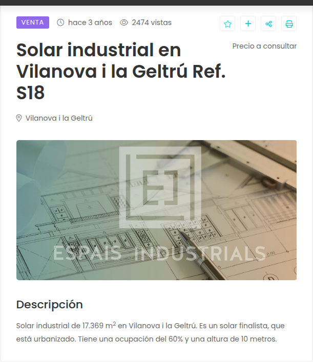 Urbanized industrial plot, 17,369 m²