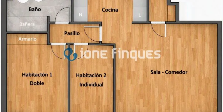 Piso cuidado en Fontetes, 2 habitaciones