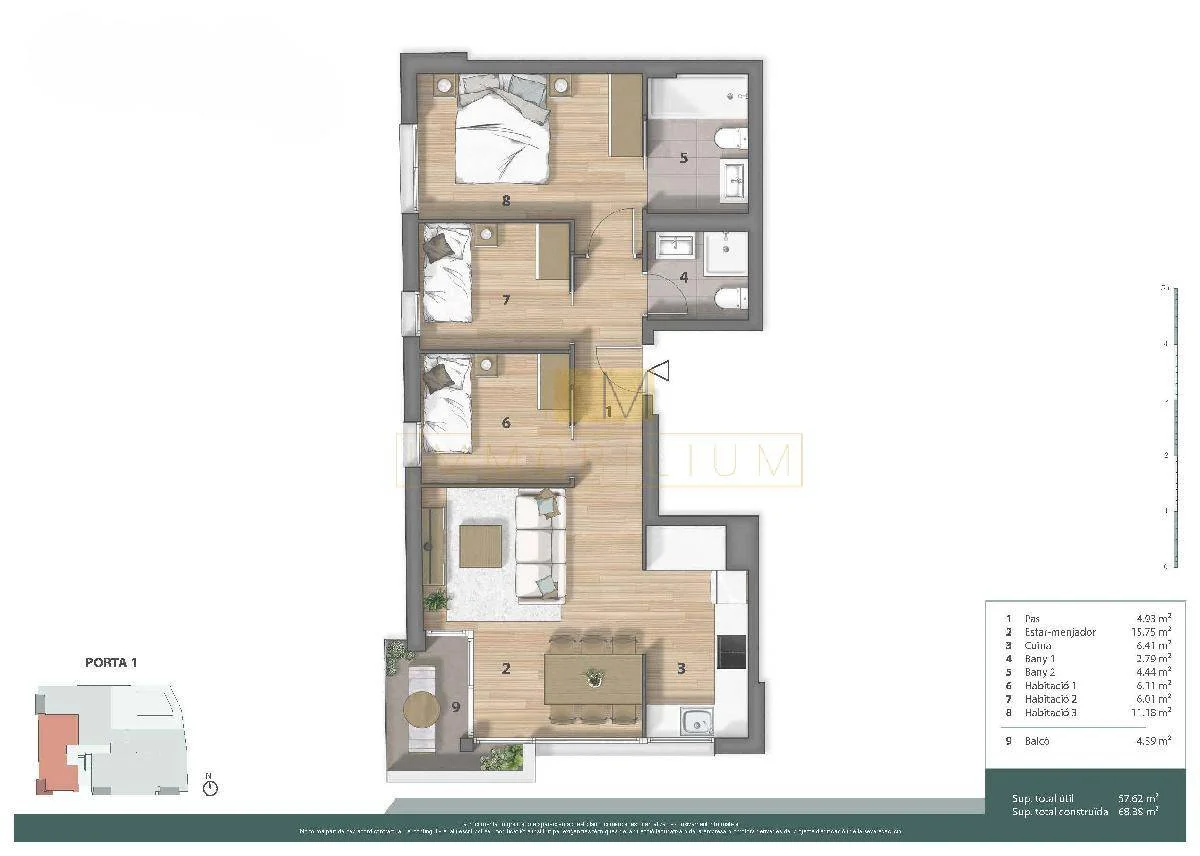 Piso de obra nueva en Roquetes, 3 habitaciones