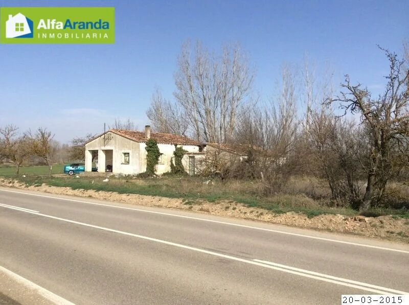 Urban land with ruined house