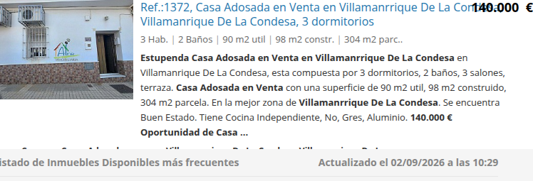 Casa adosada en buen estado con parcela de 304 m²