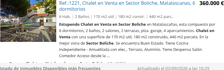 Chalet de seis dormitorios con gran parcela