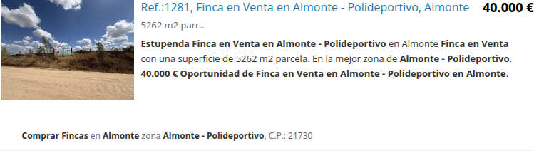 Finca en Almonte de 5.262 m²
