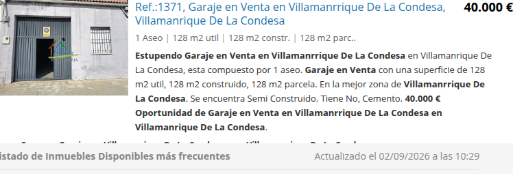 128 m² semi-built garage in Villamanrique