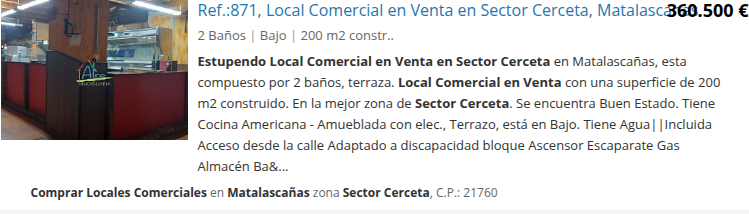 Street-front commercial unit, 200 m²
