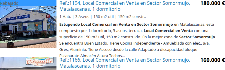 Local comercial en Matalascañas, 150 m² y terraza