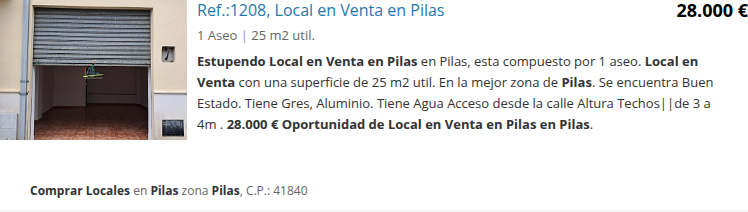 Street-front commercial unit in Pilas