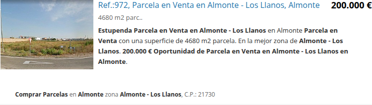 Gran parcela en Los Llanos, Almonte