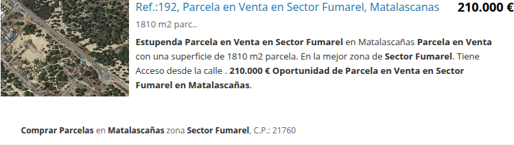 Gran parcela en Fumarel, Matalascañas