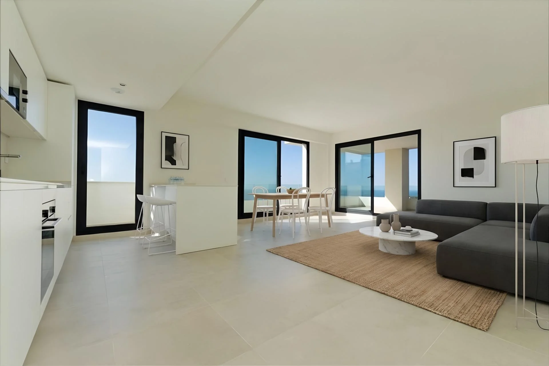 Duplex penthouse with panoramic Costa views