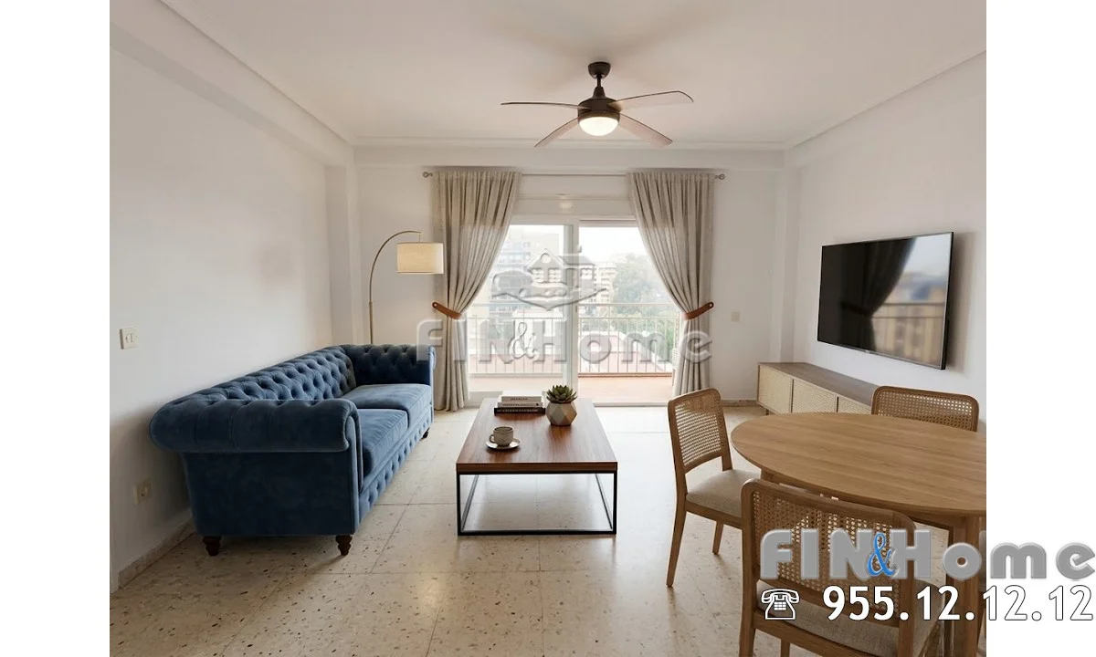 Bright ninth-floor flat with terrace