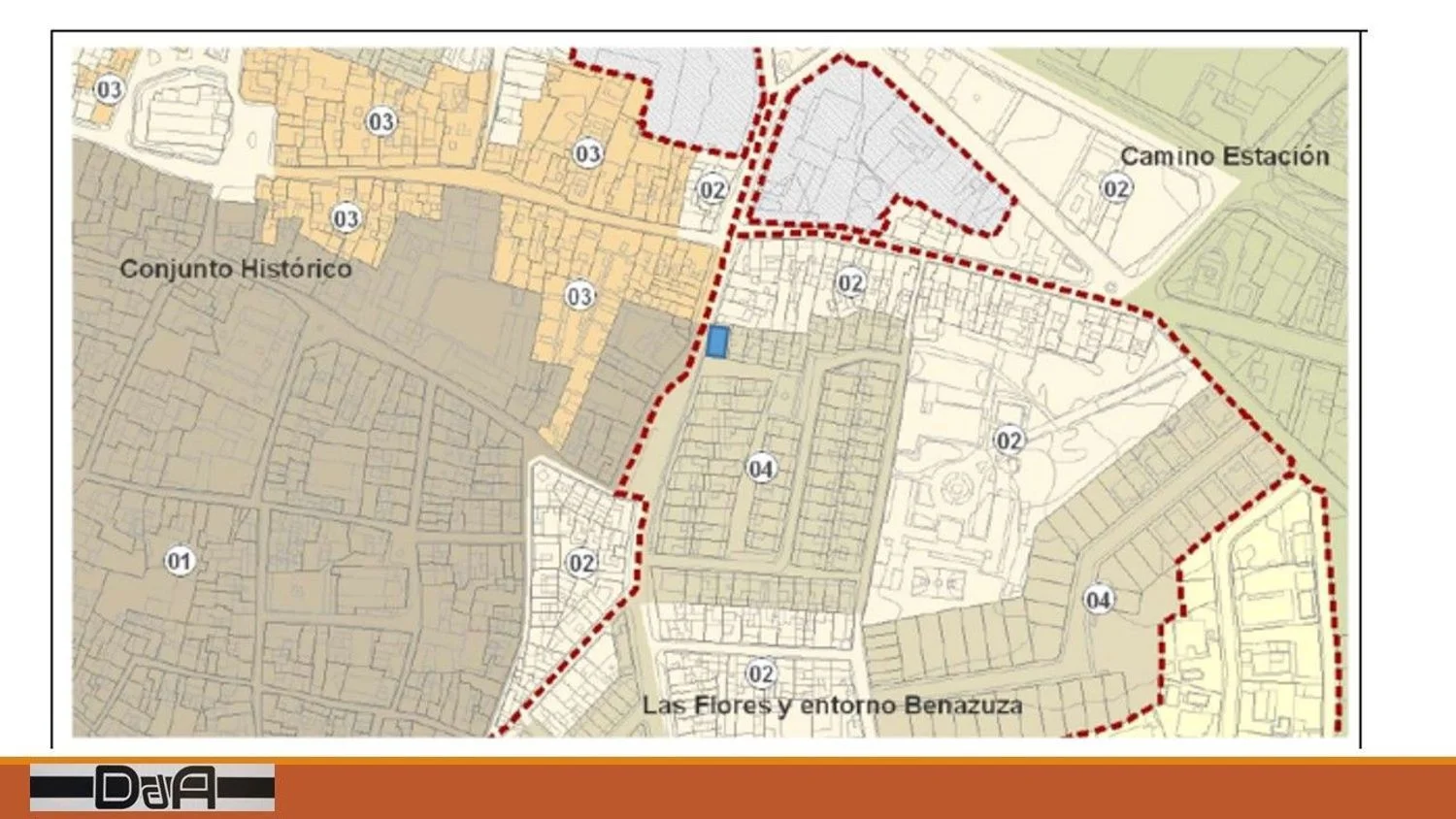 Urban development plot with licensed project