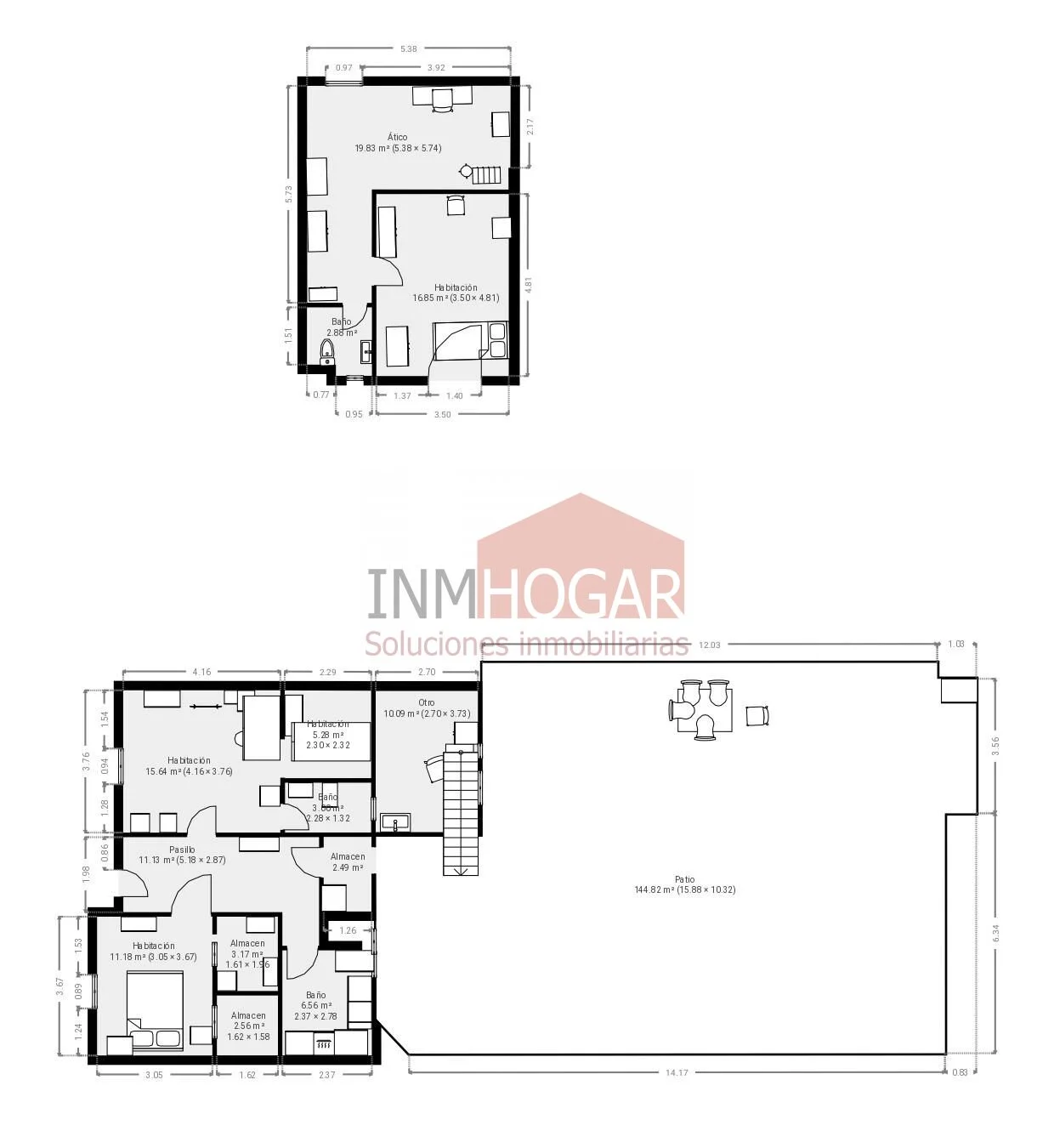 Rehabilitated village house with private patio