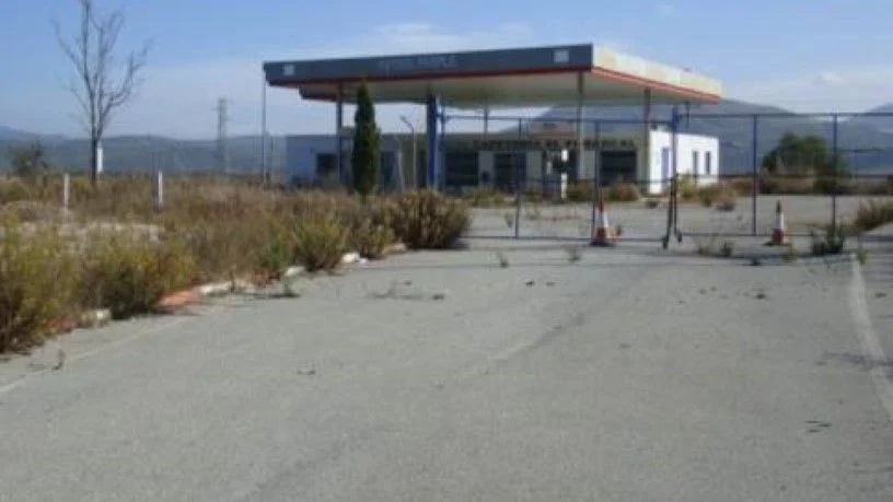 Ruined gas station building near Moclín