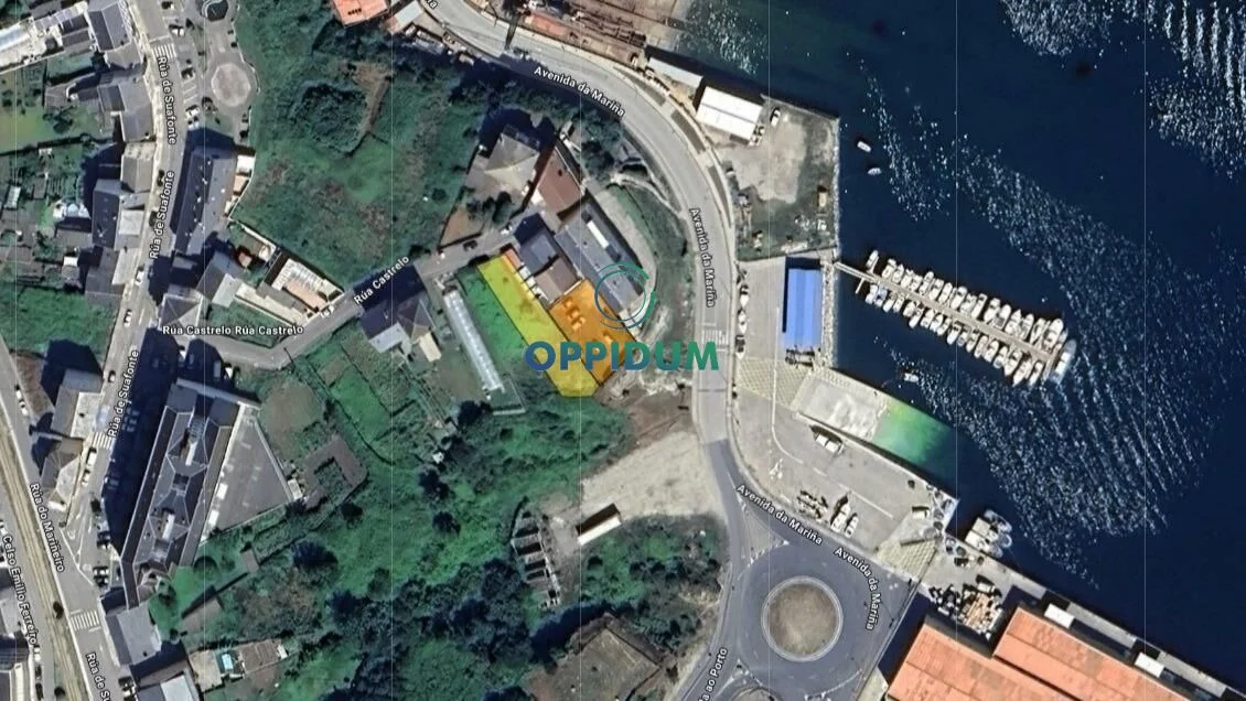 Protected coastal land near Burela port