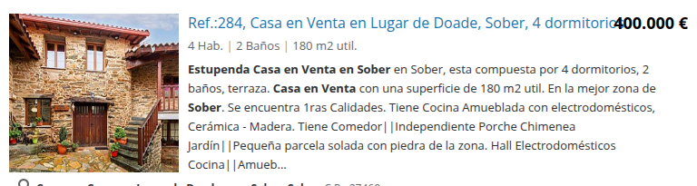 Casa en Doade con cuatro dormitorios