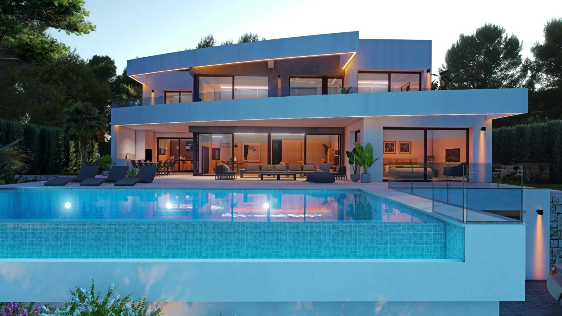 Villa nueva en Moraira con piscina privada