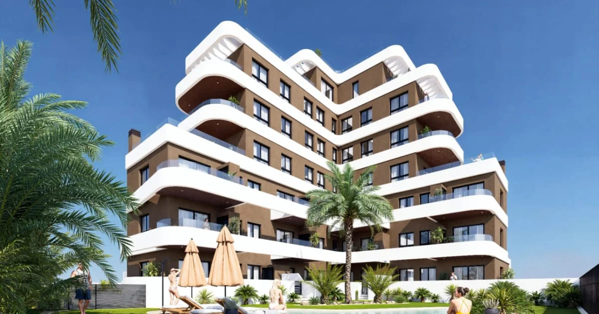 Modern coastal apartment, two bedrooms