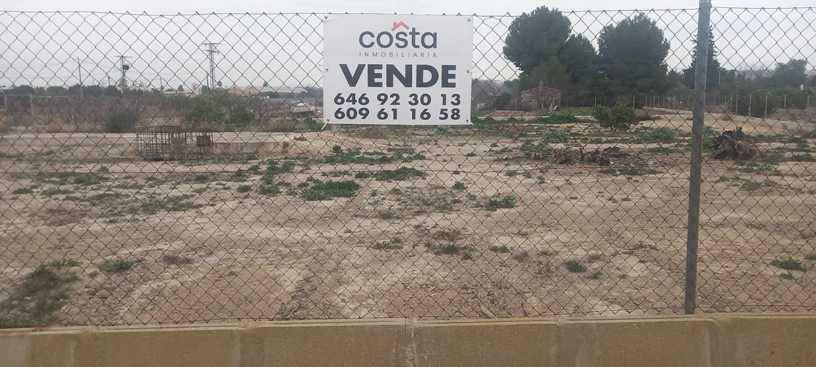 Rural plot with prefab platform