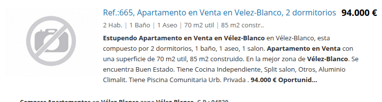 Good-condition Vélez-Blanco apartment, 2 bedrooms