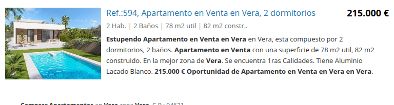 Two-bedroom Vera apartment, 82 m²