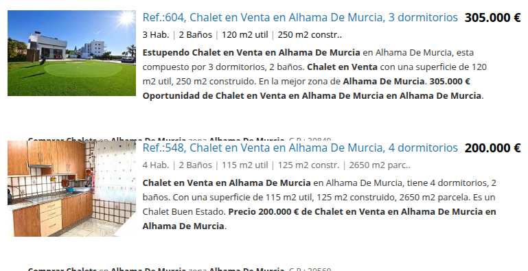 Chalet de 250 m² con tres dormitorios en Alhama