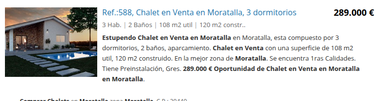 Chalet en Moratalla, 3 dormitorios