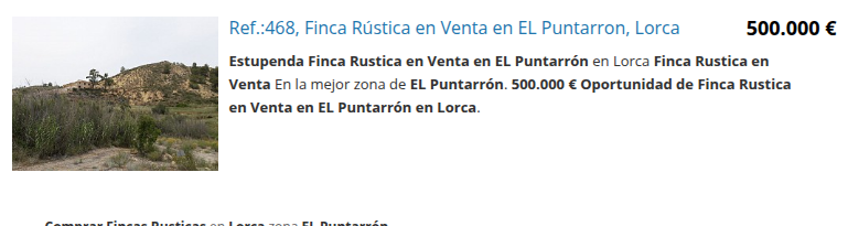 Rural finca plot in El Puntarrón