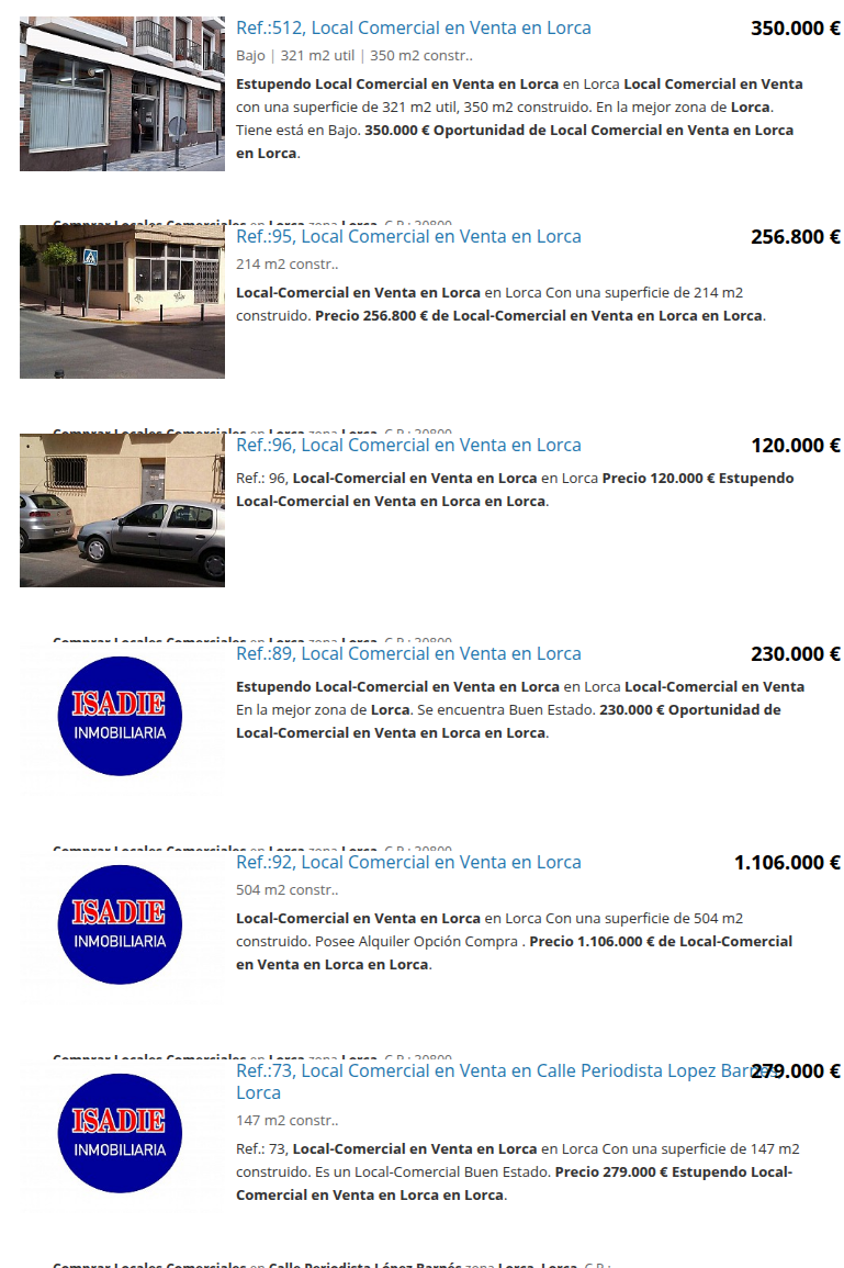 Commercial premises in Lorca, 350 m²