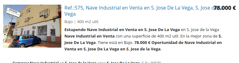 400 m² industrial unit, S. Jose