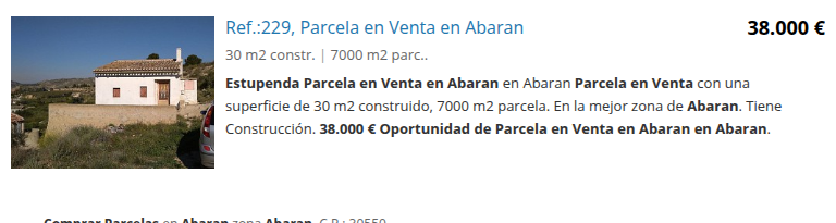 Abaran plot with existing construction