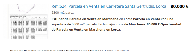 Large plot in Marchena, Lorca
