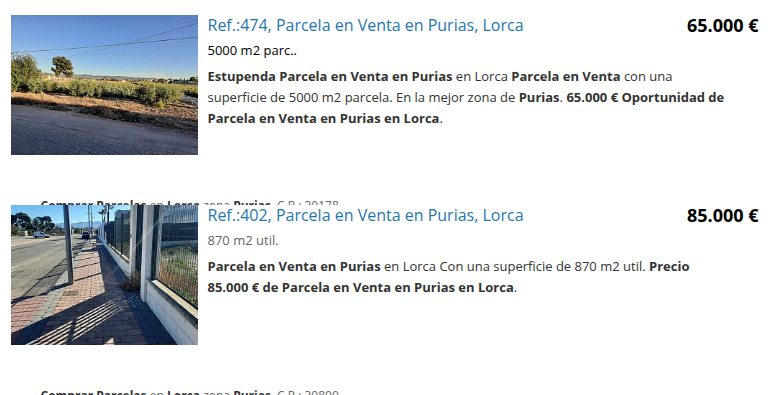 5,000 m² plot in Purias