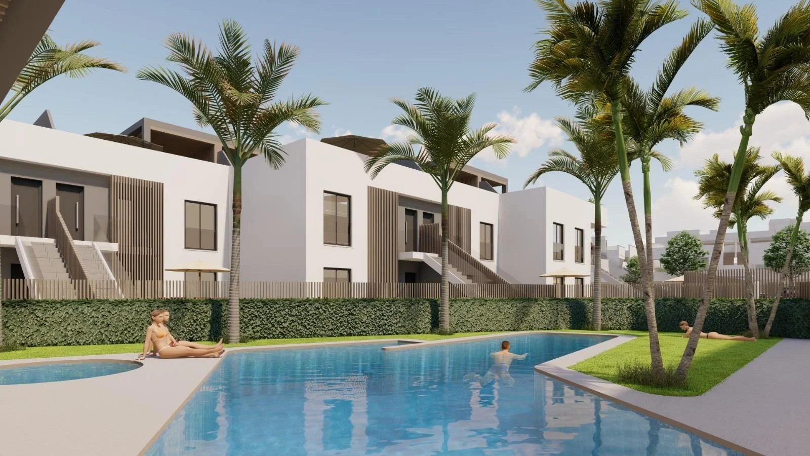 New-build upper bungalow near coast